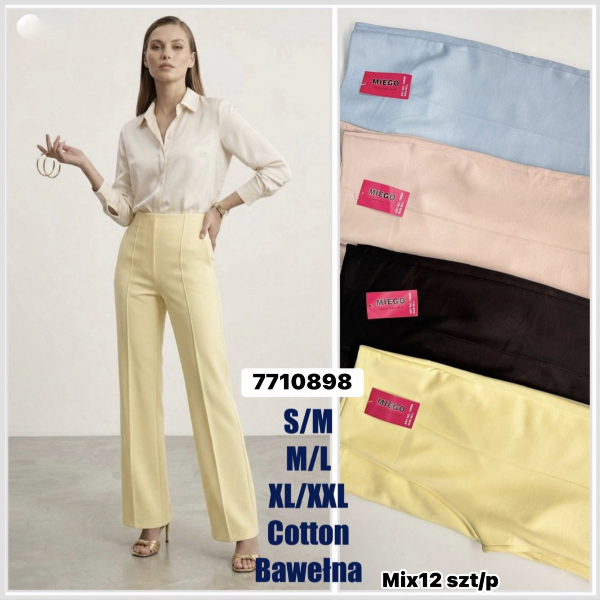 Spodnie damskie Roz S-2XL, 1 Kolor Paczka 12 szt